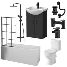 Complete Bathroom Suite Black