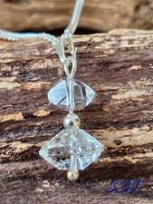 Sterling Silver Herkimer Diamond pendant with a sterling silver chain