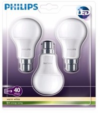 3 x Philips Bayonet Cap Warm
