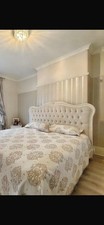 Super king bed frame and headboard and mattress 