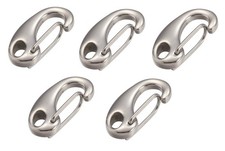 Carabiner Style Lobster Clasp Keyring Chain - 21mm -304 Stainless Steel -  5 pcs