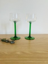 Vintage Luminarc Green Stem