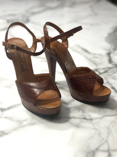 Platform vintage brown leather - platform,