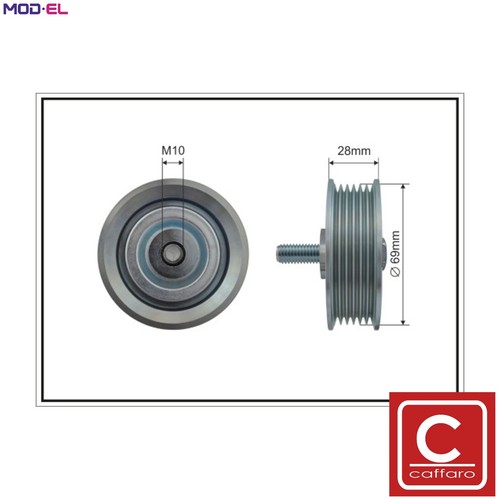 Deflectionguide pulley vribbed - deflectionguide,
