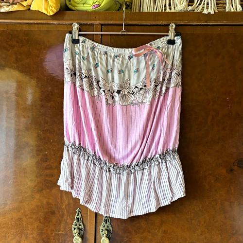 Strapless striped floral - h&m,