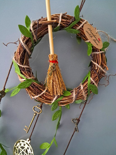 Witch wreath hanging wind - hanging,