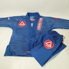 Gracie Barra Equipe Jiu Jitsu BJJ Gi Jacket and Pants Youth Y4 Blue GBY4B#05