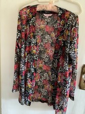 Michele Hope Multi Floral Duster Cardigan, 14/16