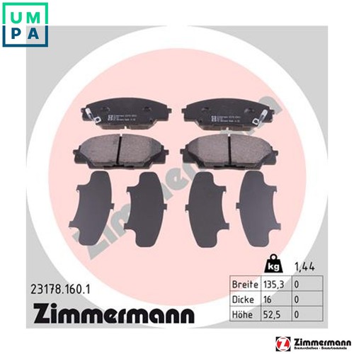 Brake pad set disc - brake,