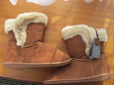 Women's Suede Boots, Tan