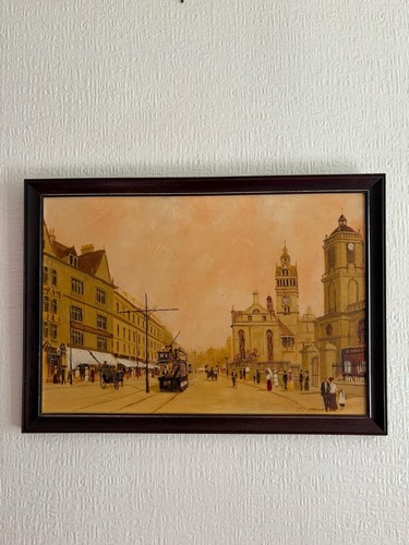 Oil painting pinstone street - painting,