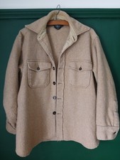 Swanndri Large Pure New Wool Beige Mens Jacket Shacket Made In New Zealand 