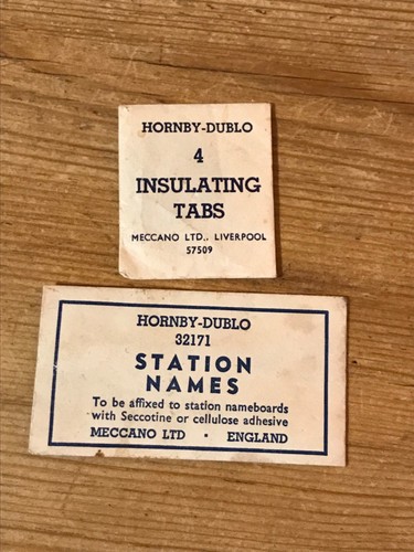 Hornby dublo insulating tabs - hornby,