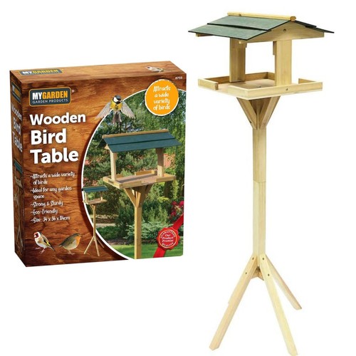 Traditional wooden bird table - traditional,