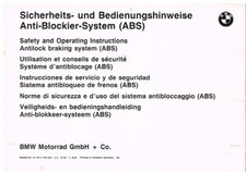 BMW K100 ABS BRAKING SYSTEM ORIG. 1988 OPERATING & SAFETY INSTRUCTIONS BOOKLET