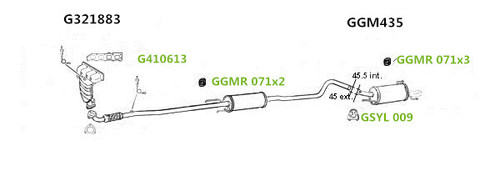 Exhaust silencer tail - exhaust, for