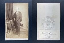 Lord George Craven Vintage cdv albums print.George Grimston Craven, 3rd Earl 