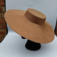 beige large fascinator