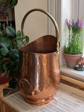 Vintage copper brass coal - brass,