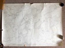 Large OS surveyor's map 1931 Standen, Weir Wood Sussex - 25 miles to inch