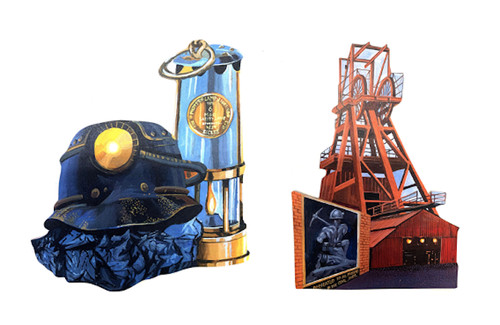 Coal mining magnet set - mining,