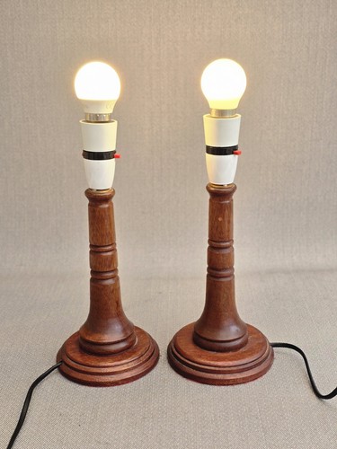 Pair turned wood wooden - pair,