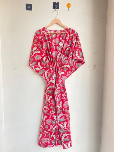 Red floral kaftan indian - floral,