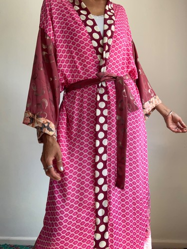 Patchwork kimono robe - robe, coleful