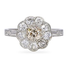 Antique 14k White Gold Old