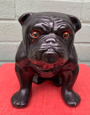 Vintage English British bulldog ceramic planter 50s 60s cocktail bar man cave