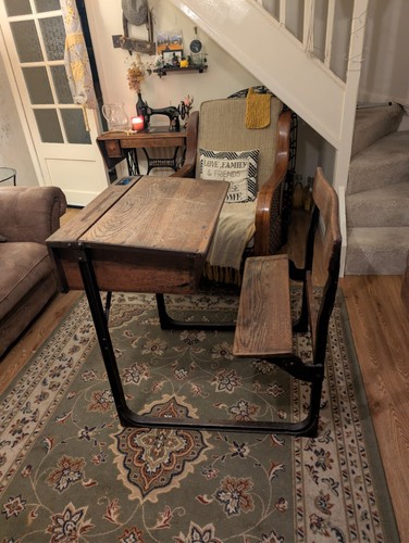 Vintage oak iron - oak, framed