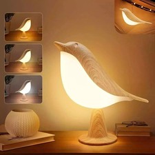 2 in 1 Bird Diffuser Lamp Cordless USB LED Table Touch Sensor Bedside Desk Light