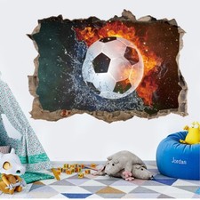 3D Football Stadium Children Boy Bedroom Playroom Wall Stickers Decals UK F3