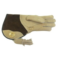 Falconry suede glove fleece lined (for those cold days up north) double skinned