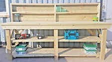 Wooden workbench - workshop bench