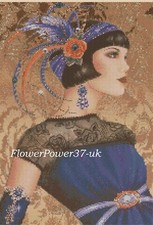 art deco lady Cross stitch