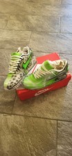 Nike Air Max 90/Custom Painted/UK11.5/Green-White/Essential/ID/Mens/Womens