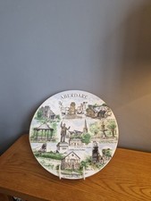 Edwardian Fine China plate - landmarks & historical figures from Aberdare Wales