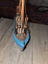wooden model fishing boat