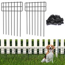 LIANTRAL Garden Fence 25 Pack, Animal Barrier Fence, No Dig Rustproof Metal