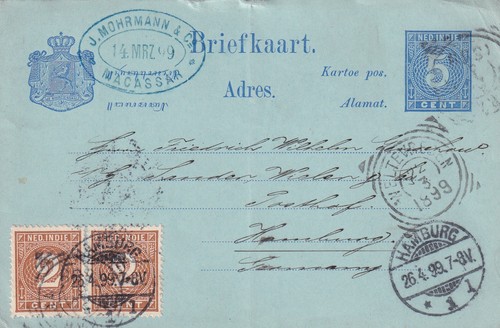 Postcard india 1899 - postcard, nl-india