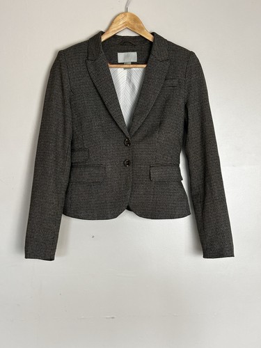Brown houndstooth blazer - brown,