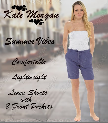 Ladies linen shorts - ,