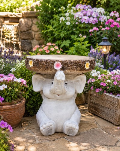 Elephant plant stand - elephant,