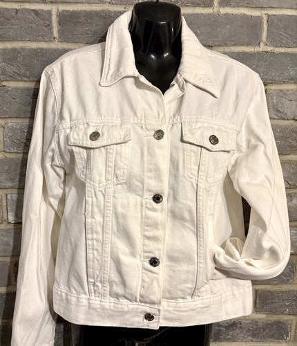Primark white denim jacket
