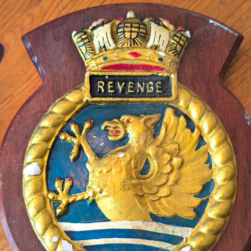 Hms revenge ship - crest, plaque