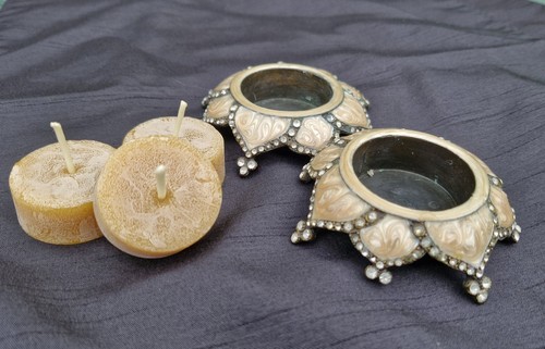 Vintage lotus crown - vintage, tealight