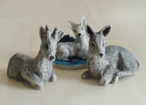 Tetley 1997 grey deer ornament - tetley,
