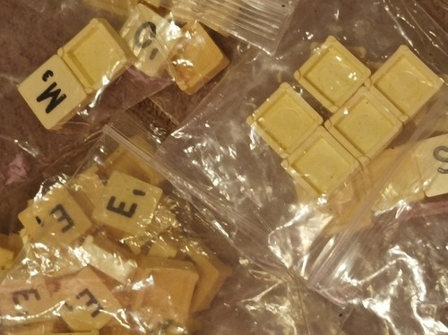 Spare travel scrabble tiles - spare,