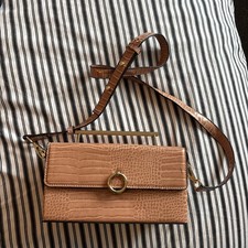 Topshop Tan Snakeprint Box